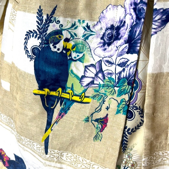 Chico’s Textured Striped Floral Jacket - Picture 5 of 8